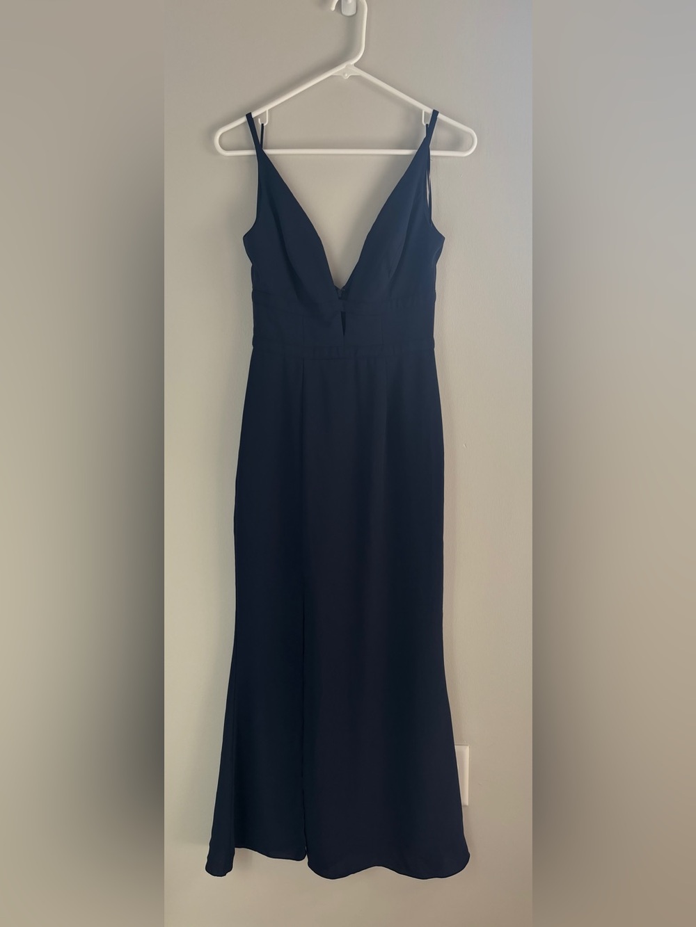 Navy V-Neck Bridesmaids Dress
